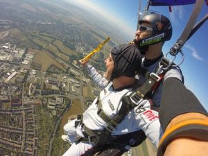 men doing Skydiving 